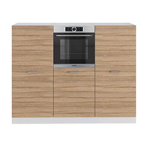 Vicco Cucine componibili piccole R-line, Sonoma/Bianco, 180 cm senza piano