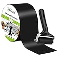 RV Roof Tape Black with Roller, 4 Inch x 50 Feet RV Tape for Roof Repair, Waterproof & UV-Resistant RV Roof Sealant Tape for Camper, Trailer, Boat Sealing