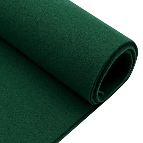 EOVEA - Acrylic Felt Fabric by The Yard - Soft and Durable 72 Wide & 1.6mm Thick Felt Sheets for DIY Crafts Sewing Upholstery Cushion Padding Costumes(Hunter Green Half Yard)
