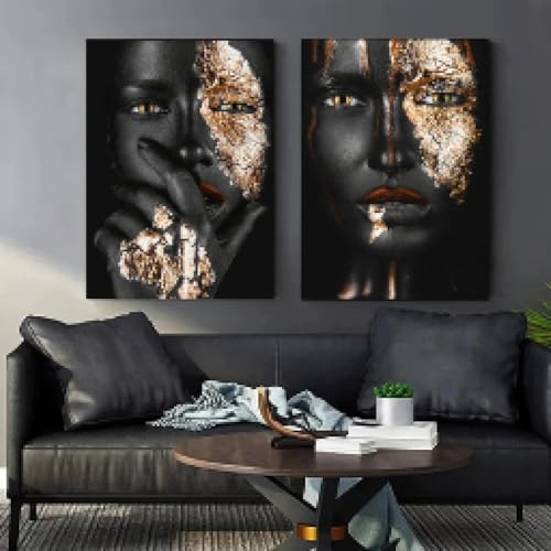Images d'art mural femme or noir XINBAO pour habiller un mur vide et moderniser votre décoration