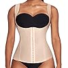 Ekouaer-Waist-Trainer-For-Women-Underbust-Corset-Vest-Body-Shaper-Tank-Top-Cincher-Shapewear-With-Hooks-S-4XL Ekouaer Womens Waist Trimmer Shapewear For Weight Loss Corset(Nude, L fit 33-35 Inch Waistline)