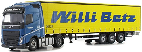 Camion Volvo FH 4x2 et sa remorque bâchée Willi Betz miniature