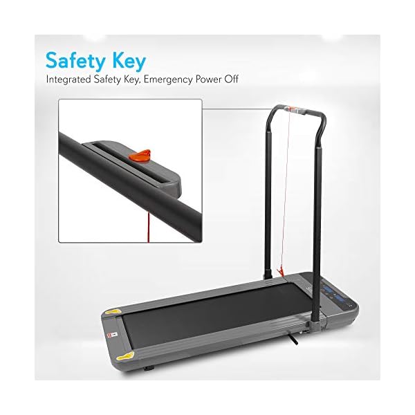 SereneLife Folding Digital Display Electric Treadmill – Fitness Training Cardio Equipment for Home Workouts, Jogging, Walking Exercise – Compact Minimal Profile Running Belt