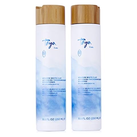 Taya Beauty Amazon White Clay Advanced Blend Thickening Shampoo and Conditioner Duo - Infuse Bounce and Body Into Lifeless and Thin Hair - 8.5 fl oz Bottles Cover