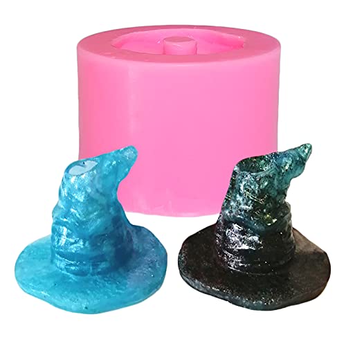 Bonito molde de silicona con forma de sombrero de mago para resina epoxi, moldes de fondant reutilizables de alta calidad para hacer joyas, arcilla de caramelo, manualidades, decoración de pasteles