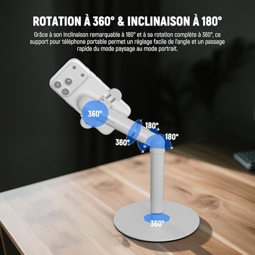 Support de téléphone portable de bureau blanc NEEWER réglable