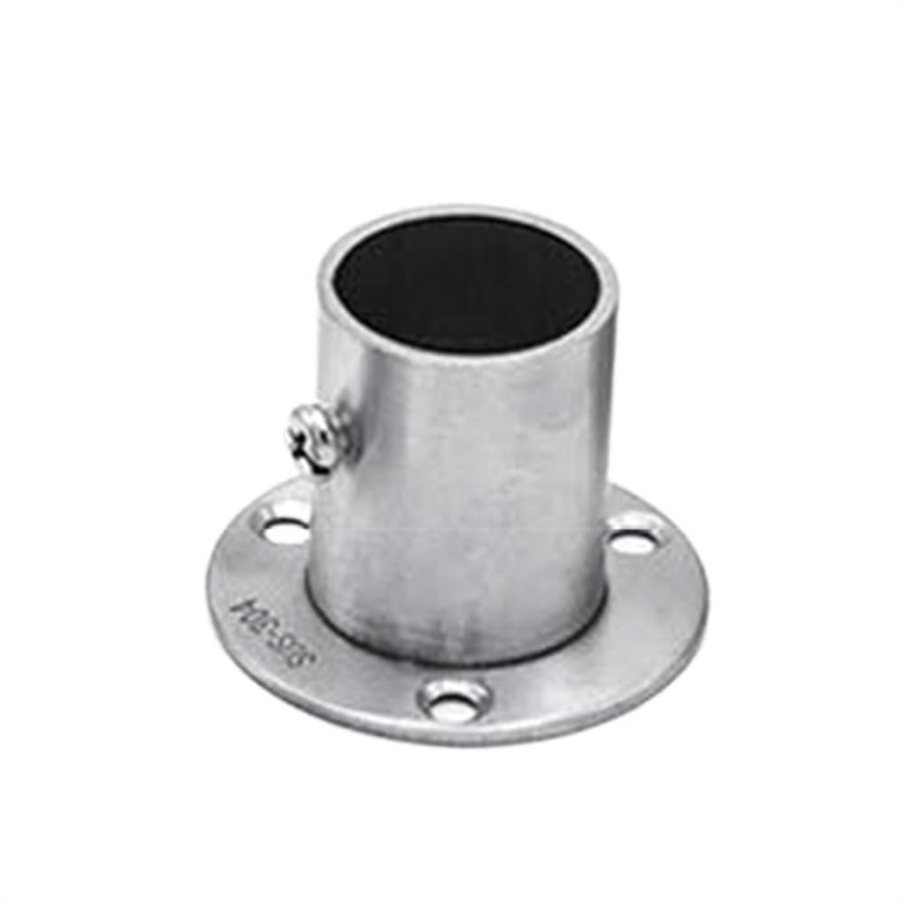 Flange 2 Pcs Stainless Steel Closet Rod Flange Holder for Pipe (16mm/19mm/22mm/25mm/32mm) Floor Threaded Flanges(22mm)