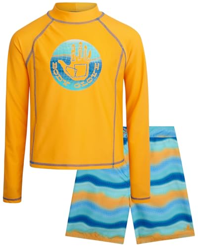 Image of Body Glove Little Boys 2-Piece Rash Guard Swimsuit Set