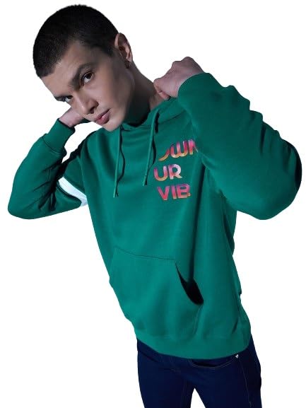 Image of Hubberholme Men Navy Blue Cotton Long Sleeves Regular Hood Sweatshirts HHMSSW23001