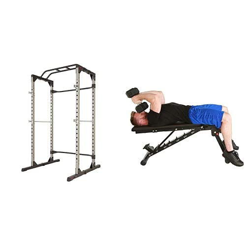 Fitness Reality Multi-Function, Adjustable Squat Rack with 2000 XL “No Gap” Weight Bench Combo (2838)