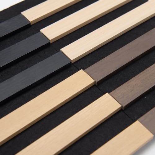 Image of Art3d Wood Slat Panels, Soundproof Drop Ceiling, 4 Multi-Color, Sample Pack