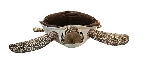 Wild Republic 17381 19332 Jumbo Plüsch Schildkröte, großes Kuscheltier, Plüschtier, Cuddlekins, 76 cm, grün