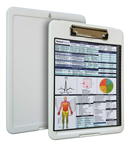 Premium Storage Clipboard with Quick Medical Reference Sheet - for Doctors, Students, Physician Assistants, and Nurse Practitioners