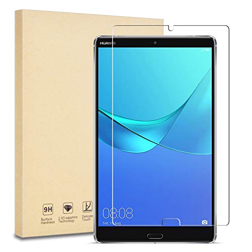 MOBILE STUFF Compatible con Huawei MediaPad M5 8 (pantalla de 8.4 pulgadas) Protector de pantalla de vidrio templado con dureza 9H 2.5D borde redondo (MediaPad M5 8.4 pulgadas)