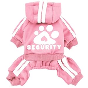 Dolahovy Dog Hoodie Pet Clothes Apparel Soft Security Hoodies Autumn Winter Puppy Jumpers Fleece Cotton Dogs Jacket Coats Dog Outfit for Chihuahua Teddy Dogs Cats Small Medium