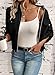 EVALESS Womens Black Zipper Crop Jacket Roll Long Sleeve Drawstring Hem Lightweight Fall 2024 Cropped Coat with Pockets Large