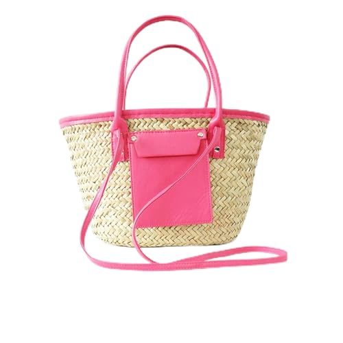 Handheld Crossover Grass Woven Bag Vine Woven Portable Women's Beach Crossbody Bag Shopping Bag Handbag