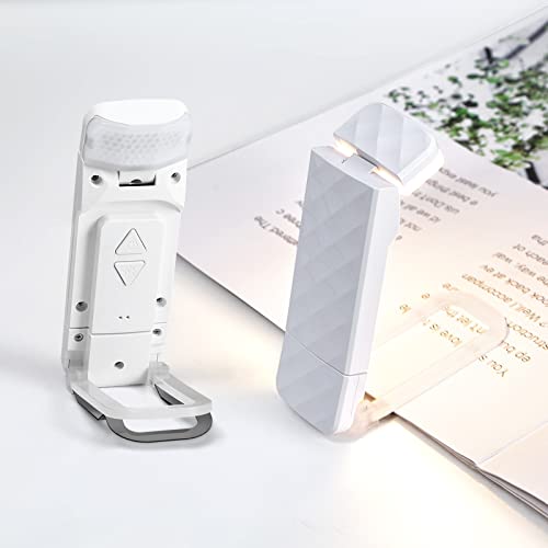Lihiton Book Light, Usb Portable Reading Lights For Reading In Bed 3 Colors & 5 Brightness Reading Lamp Clamp Light Clip On Book Reading Light For Books Lovers, Kids (White) #TOP7