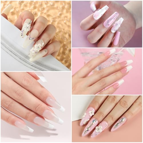 Kit de uñas acrílicas para principiantes con 3 polvos y accesorios miniatura 3