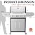 Llamaviva 4 Burner Gas Grill with Side Burner 60000 BTU Propane Flat Top Grill Stainless Steel Outdoor BBQ Grill Portable with Wheels for Patio Camping