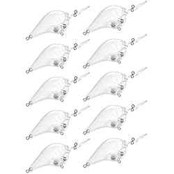 Señuelos De Pesca Para Pintar Kuuleyn Señuelos de Pesca en Blanco, 10 Piezas en Blanco sin Pintar Cebo Duro señuelos de Pesca Aparejos de Bricolaje Accesorios cuerpos de señuelos Aparejos de Pesca