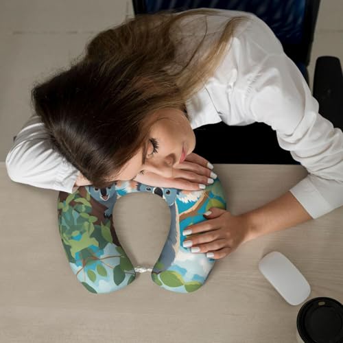 Almohada de viaje espuma viscoelástica cervical U miniatura 6