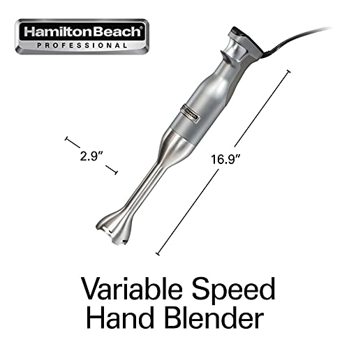 Hamilton Beach Professional Electric Immersion Hand Blender With Variable Speed + Whisk, 300 Watts, Led Screen, Stainless Steel (59750) #TOP7