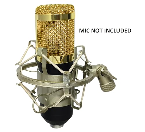Image of kh Universal Microphone Shock Mount Silver 48MM-54mm Diameter Large Diameter Studio Condenser Mic