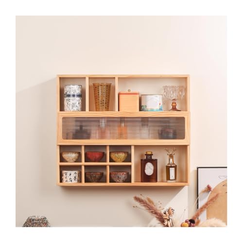 Étagère murale flottante en bois pour tasses à café et figurines