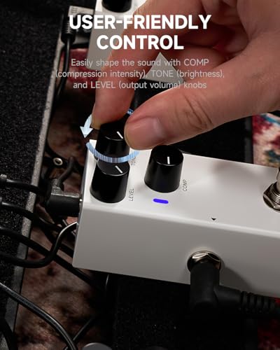 Donner Compressor Pedal for Electric Guitar, DIY Shell, Analog True Bypass Effects Pedal, Vintage Warmth & Studio-Grade Clarity（EMBARK 08） - image 6