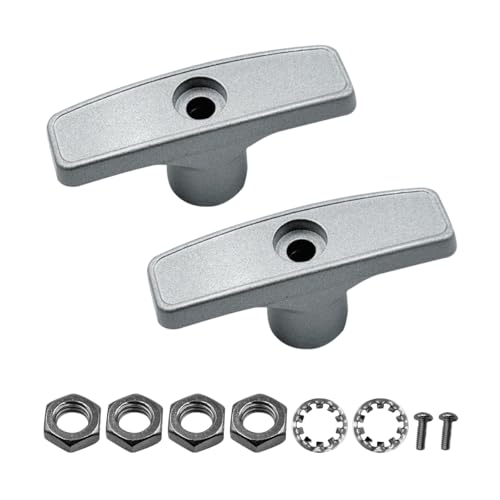 Image of Osilly 2PCS RV Waste Valve Handle Kit, Camper Tank Hose Handle Replacement Parts for Waste Valve Extension Rod, RV Sewer Valve Handle Set Accessories with 4 Nuts 2 Screws 2 Gaskets