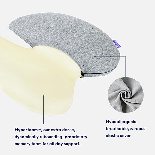 image for C CUSHION LAB Extra Dense Lumbar Pillow - Patented Ergonomic Multi-Reg