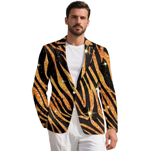 Men's Casual One Button Blazers Lightweight Jacket Sports Coat with Pockets Slim Fit Business Suit Formal Dress