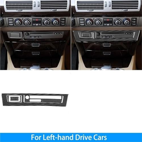 Moldura de consola central con acabado negro para panel decorativo de BMW E65 E66 LHD 3