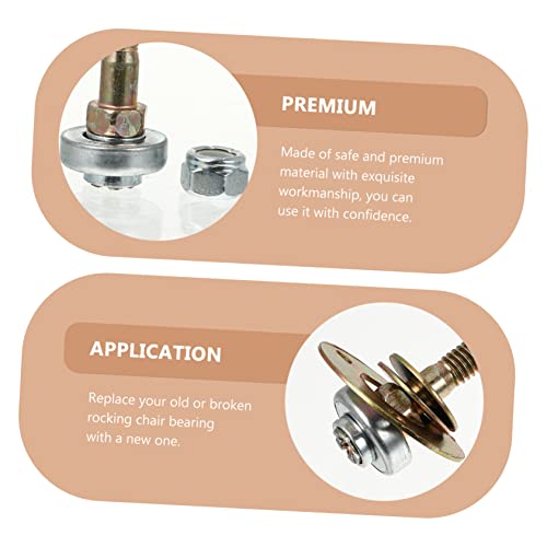 DOITOOL 8 peças de parafusos para móveis com rolamento de cadeira de balanço, acessórios mecânicos,