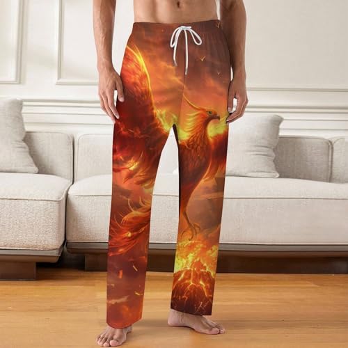 Animal Phoenixsbird Mens Pajama Pants Print Lounge Pant PJ Bottoms Sleepwear Loungewear2