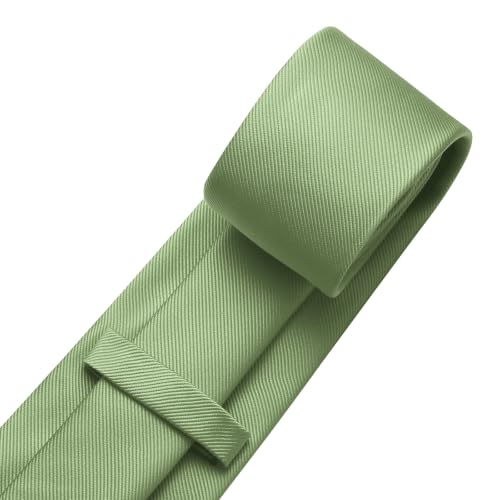 Image of DecTwig Men's Ties Solid Color Formal Neckties 3.15 inch (8CM) Black Ties For Men