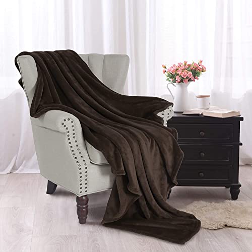 Exclusivo Mezcla Extra Large Fleece Throw Blanket For Couch, Sofa And Bed, 300Gsm Super Soft Blankets And Warm Throws, Cozy, Plush, Lightweight (50X70 Inches, Coffee) #TOP9