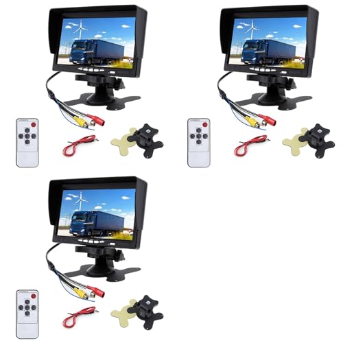 Moniteur TFT LCD 7 pouces HD couleur alimentation universelle 12V-24V