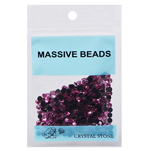 Image of 400 Pieces Hot Fix Glass Flatback Rhinestones HotFix Round Crystal Gems (Pink, SS30)