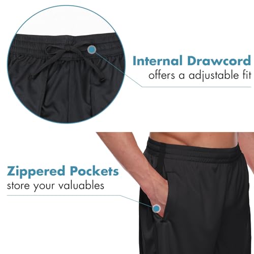 Image of BALEAF Men's Athletic Basketball Shorts Training Workout Zipper Pockets