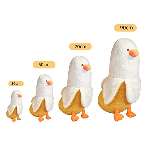 shownicer Plüschtier Banane Ente Stofftier, Kawaii Ente Plüsch, Banane Kuscheltier, Plüschkissen, Weiches Spielzeug, Wurfkissen Schmusetier, Geschenk Gefüllt für Kinder Mädchen Jungen 30cm