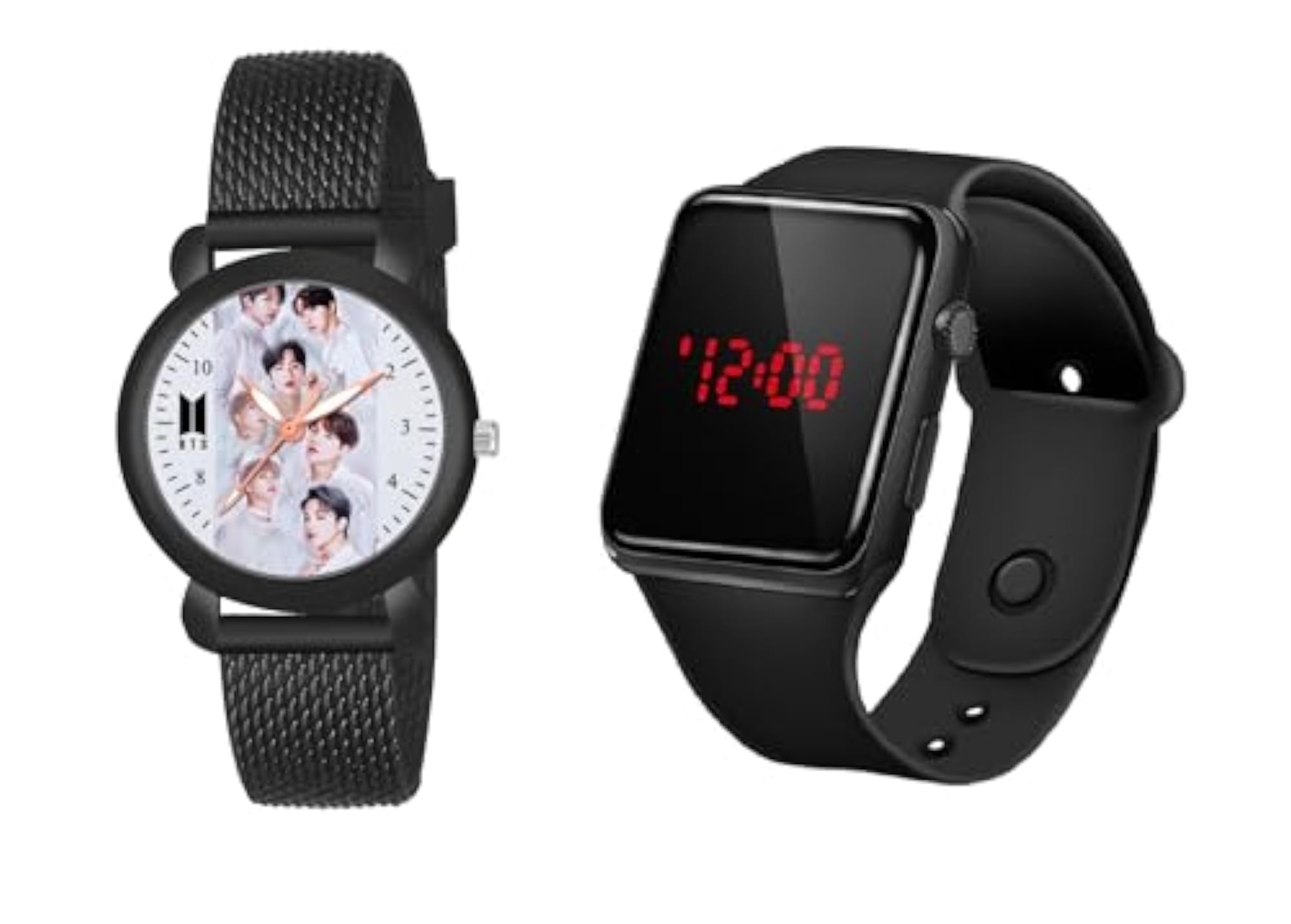 Kids BTS-Fans Army Dial Analog-Digital Combo Watch