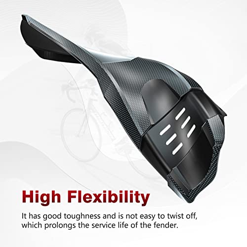 Enlee 2Pc Mountain Bike Fender, Carbon Fiber Pattern Bicycle Fenders, Rear Front Mountain Mud Guard For 20/26/27.5/29 Inch Bicycles, Against Splashing Water & Dirt Bike Mud Guard (Black) #TOP2