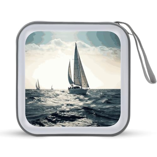 Funda para CD portátil de plástico duro Ocean Sailing con bolsa de almacenamiento grande 2