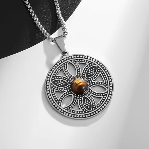 Collier fleur en acier de synthèse style rétro et chic pour un look intemporel - 6