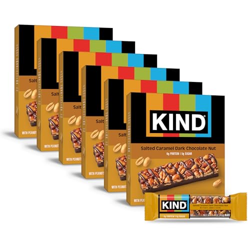 KIND Nut Bars, Salted Caramel Dark Chocolate Nut, Healthy Snacks,