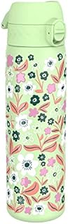 Ion8 Leak Proof Slim Water Bottle, Vacuum Insulated, Teal Floral, 500 ml 17 oz