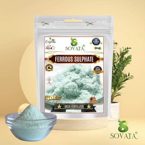 Sovata Ferrous Sulphate, Powerful Essentail Organic Fertilizer For Overall Healthy And Fast Growth Of All Plants. (200 Gm), Powder Form