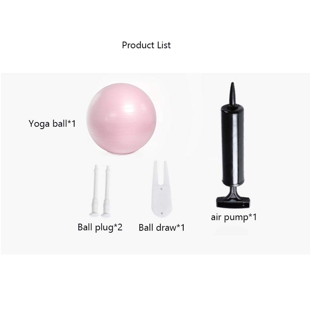 Gymnastikball Übung Ball Verdicken Yoga Ball Office Ball Stuhlbilanzkugel mit Schnellpumpe, Anti-Rutsch- und explosionssicher, für Physiotherapie, Formung, Gewichtsverlust, Yoga, Pilates, Balance-Trai